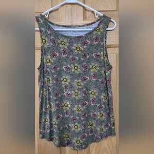 Maurices Floral Tank Top - Green and Yellow